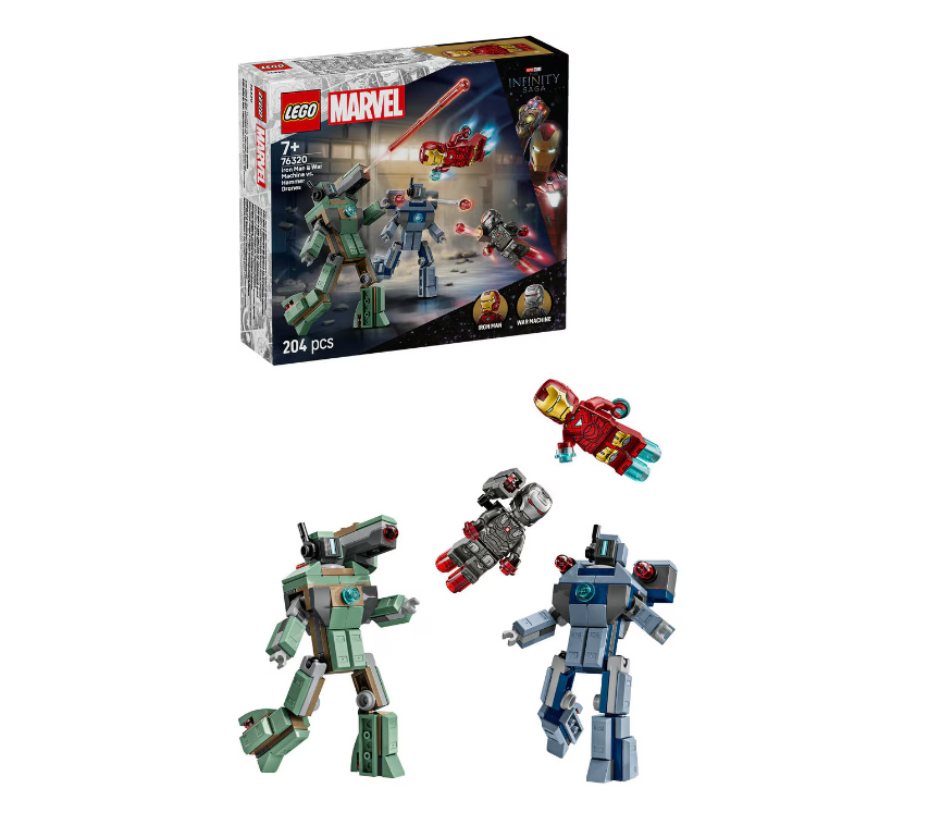 Marvel iron man si war machine vs dronele hammer, 76320