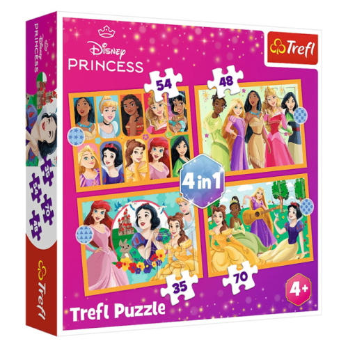 Пазлы "4in1" - "Fairy tale stories / Disney Princess" 34651