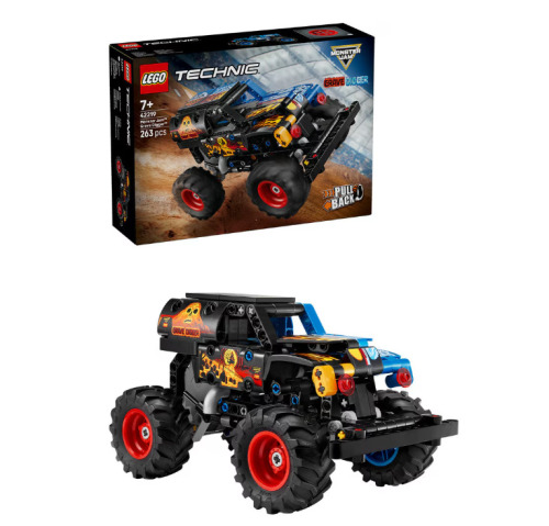 Technic Monster Jam Grave Digger Foc și gheață cu mecanism inerțial, 42219