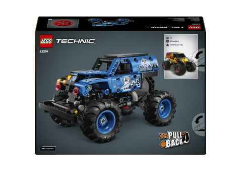 Technic Monster Jam Grave Digger Foc și gheață cu mecanism inerțial, 42219