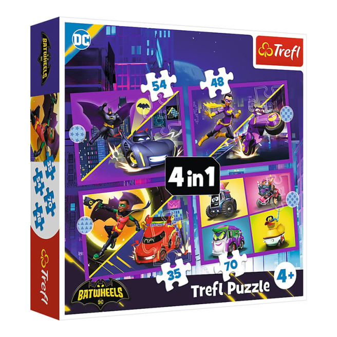 Пазлы "4в1" - Meet Batwheels / Warner Batwheels 34658