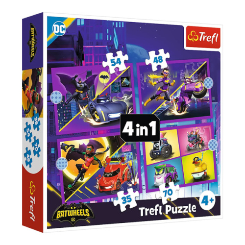 Пазлы "4в1" - Meet Batwheels / Warner Batwheels 34658