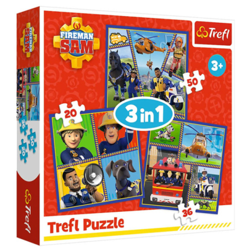 Пазлы "3in1" - Fireman Sam day 34868