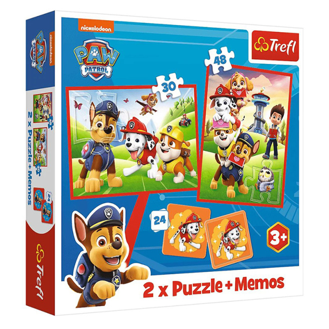 Пазлы PAW Patrol team in action, "2in1 + memos" 93337