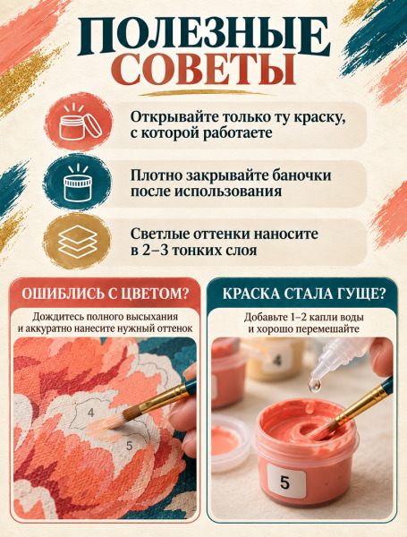 Картина по номерам Оригами Девушка цветок, пионы роскоши, 40x50 см Оригами, LW3048-01