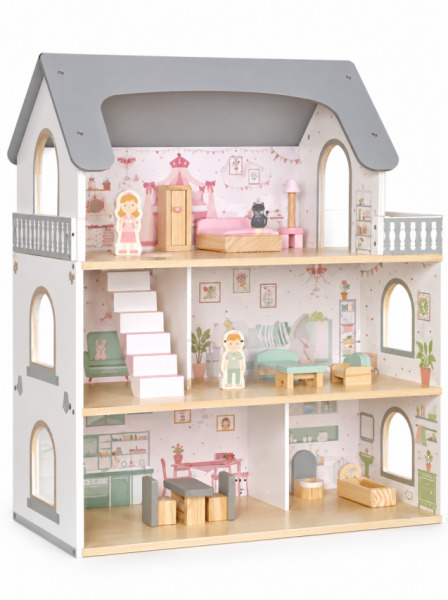 Casa de papusi din lemn 61*26*70,5 cm, W06A587