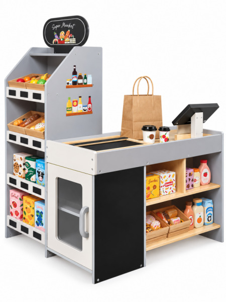 Set de joaca din lemn Supermarket 82.7*62.5*107cm, W10A214C