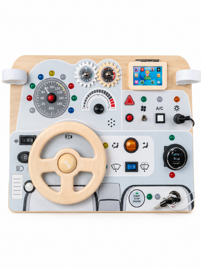 Busyboard din lemn masina 30*21.8*10 cm, W12D769