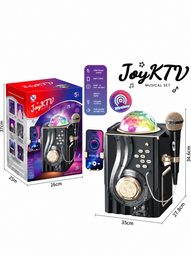 Boxă karaoke cu iluminare din spate și Bluetooth, 233