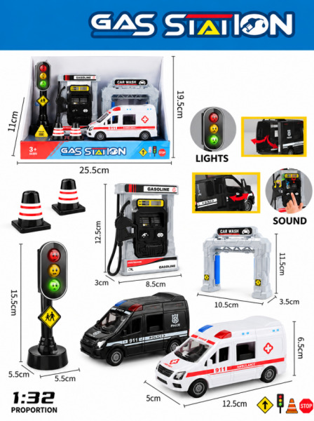 Set de joaca "Gas Station" Police, TLD-10C