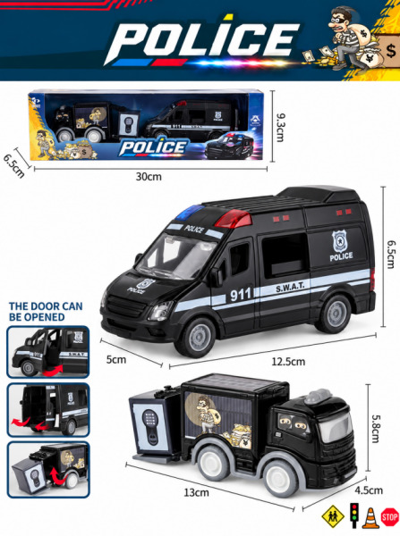Set de joaca cu 2 masini "Police", TLD-8G