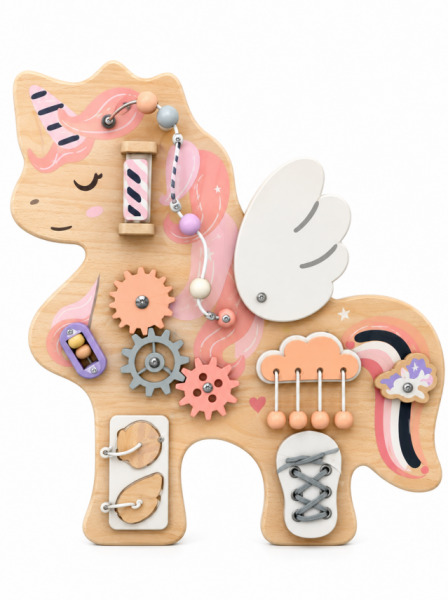 Busyboard din lemn Unicorn 40*40*1.5cm, W12D841