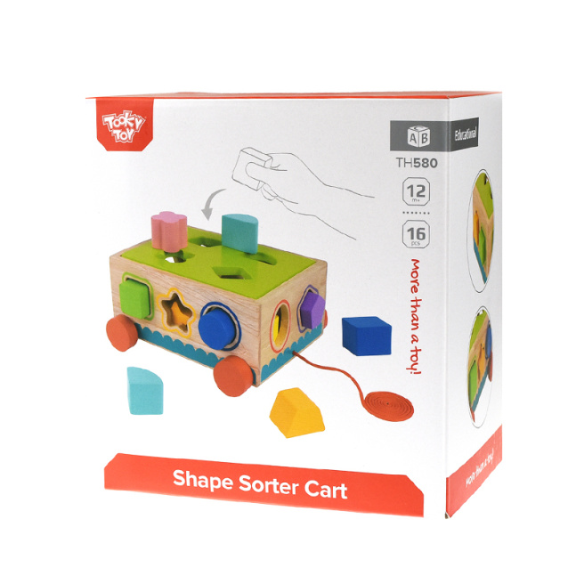 Jucărie din lemn Sorter pe rotile 58741