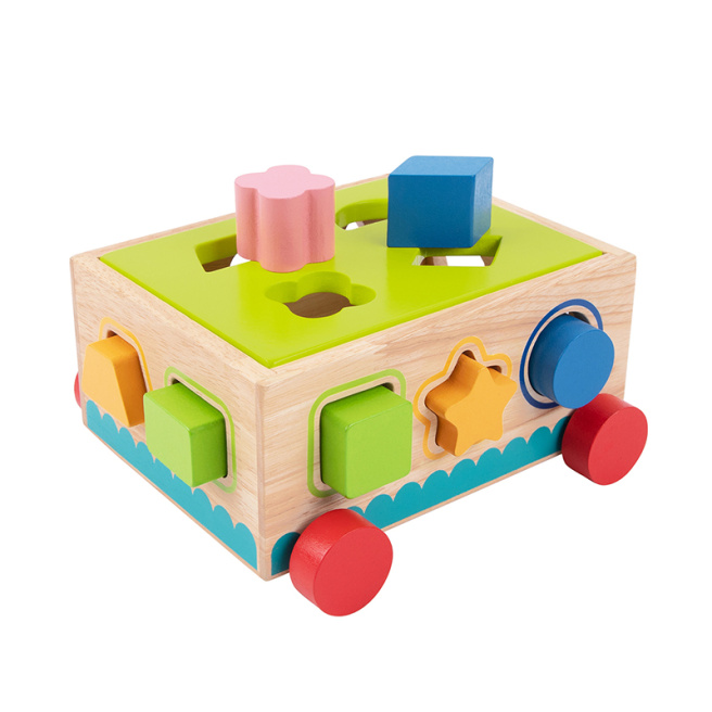 Jucărie din lemn Sorter pe rotile 58741