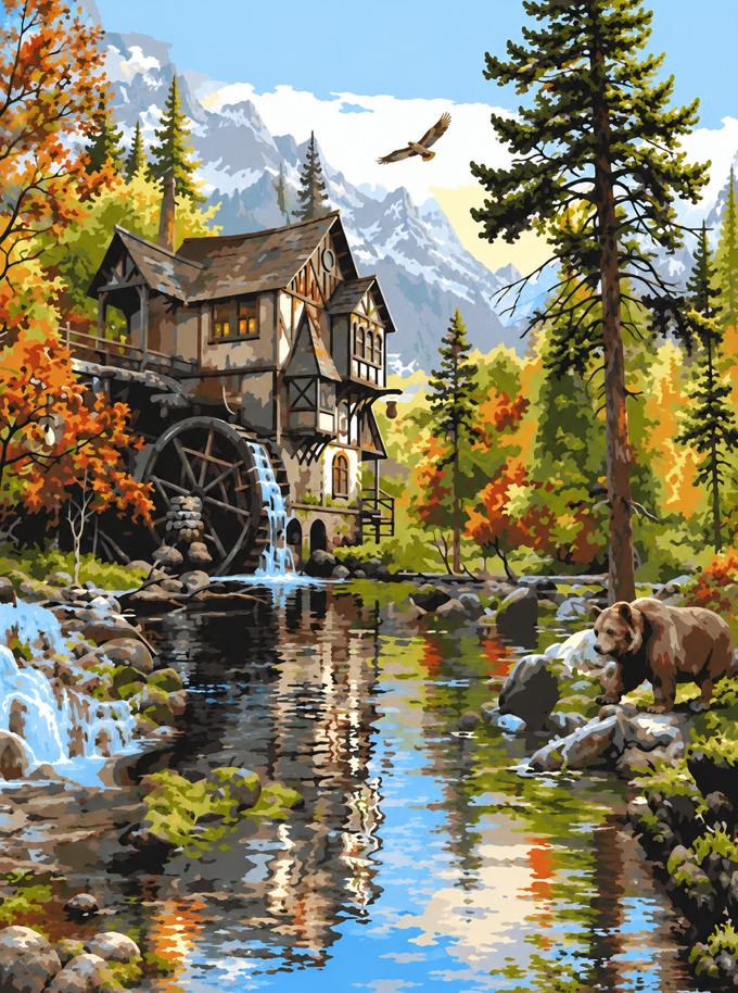 Картина по номерам Пейзаж. Лесная сказка, 40×50 см, LW30340