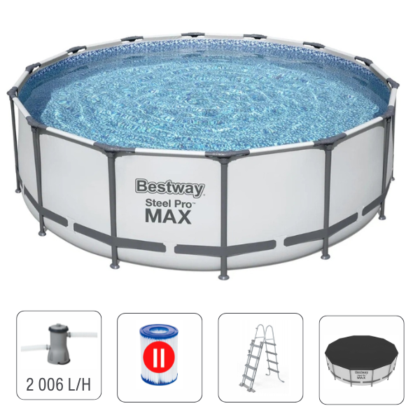 Bestway Бассейн STEEL PRO MAX 366х122 см, 10250 Л, метал. каркас 56420