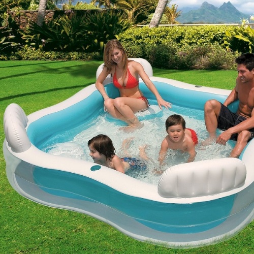 INTEX Семейный надувной бассейн 229x229x66 см, 990 Л, 3+ 56475