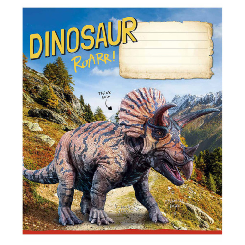 Тетрадь 12 листов, линейка, Школярик Jurassic world 012-3310L