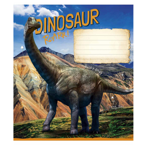 Тетрадь 12 листов, линейка, Школярик Jurassic world 012-3310L