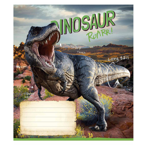 Тетрадь 12 листов, линейка, Школярик Jurassic world 012-3310L