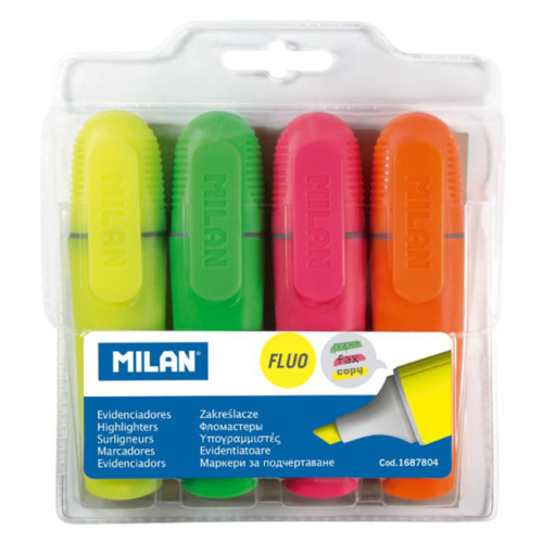 Набор текст маркеров MILAN FLUO (4 цвета) 1687804