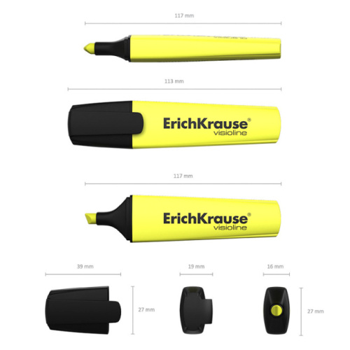 Текстмаркер ErichKrause V-12, желтый 32496