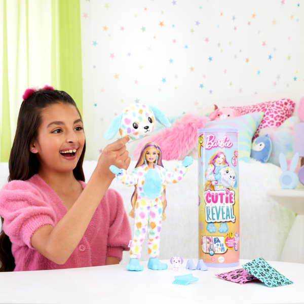 Кукла Barbie Cutie Reveal “Барби в плюшевом костюме далматинца” HRK41
