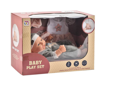 Bebe în pijamă gri, 25 cm 6899-21W