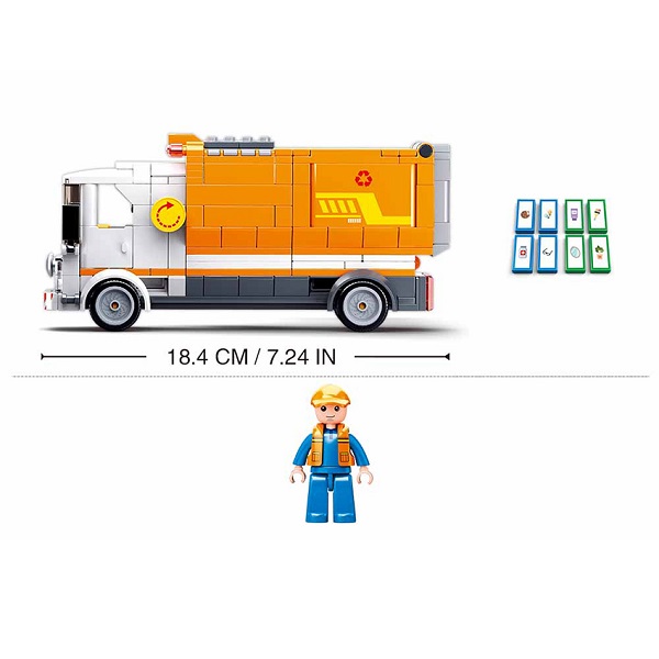 Set de construcție ”Mașină de gunoi”, 326 elem. B1066