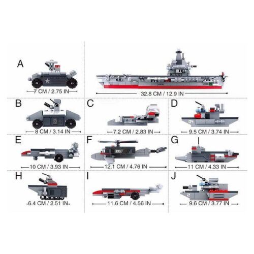 Конструктор “Авианосец”, 10 моделей которые собирается в 1 B0661