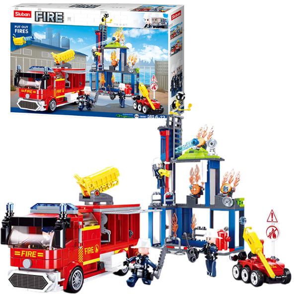 Set de construcție „Centrul de pregătire a pompierilor”, 585 elem. B0967