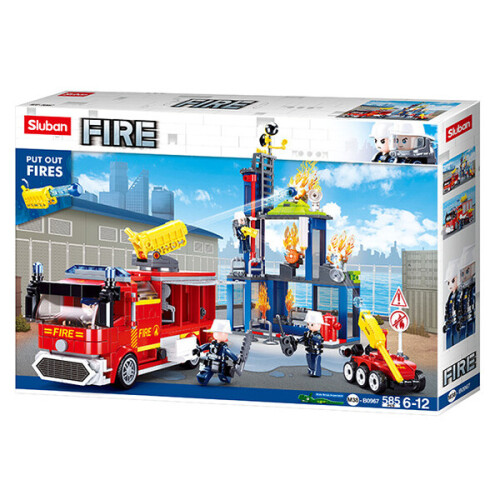 Set de construcție „Centrul de pregătire a pompierilor”, 585 elem. B0967
