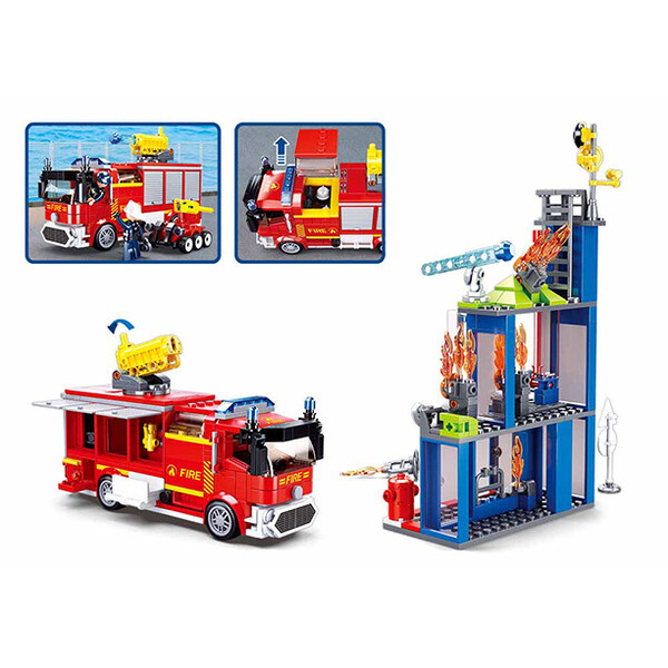 Set de construcție „Centrul de pregătire a pompierilor”, 585 elem. B0967