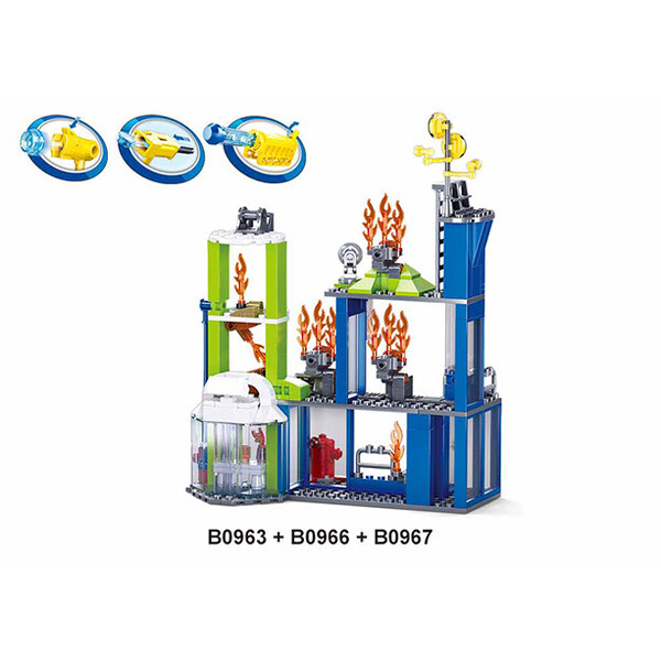 Set de construcție „Centrul de pregătire a pompierilor”, 585 elem. B0967