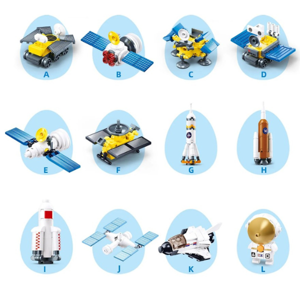 Set-surpriză de construcție ”Transport cosmic”, în ou B1070