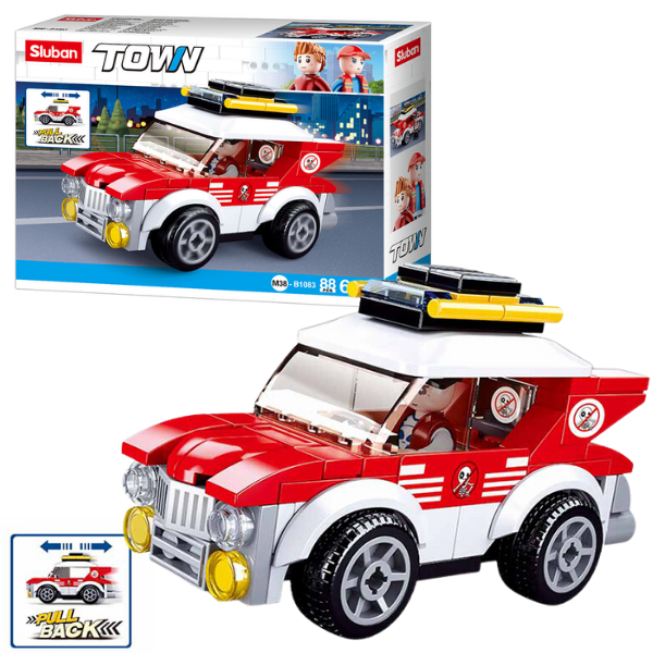Set de construcție ”Mașină de raliu” cu inerție, 88 elem. B1083