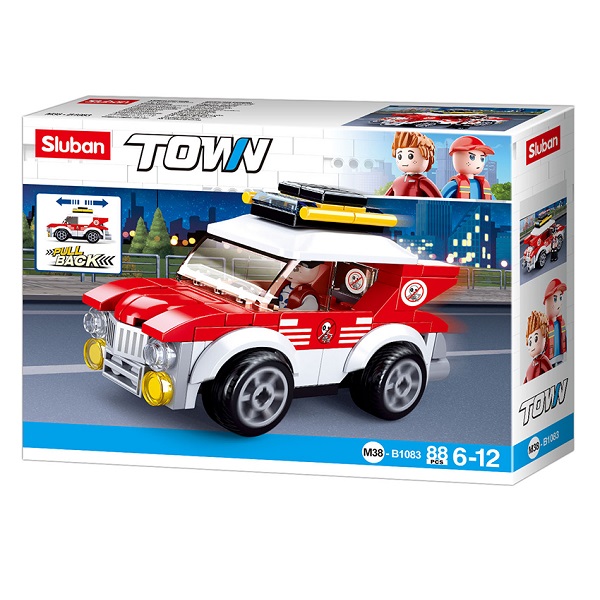 Set de construcție ”Mașină de raliu” cu inerție, 88 elem. B1083