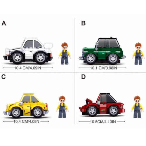 Set de construcție „Mașină de uz zilnic”, 4 modele, de la 156 pînă la 169 elem. B1206