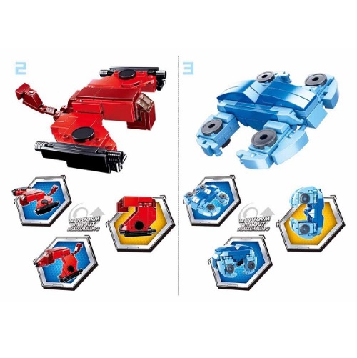 Set de construcție ”Cifre-transformer”, 6 modele care se asamblează în 1, B0819