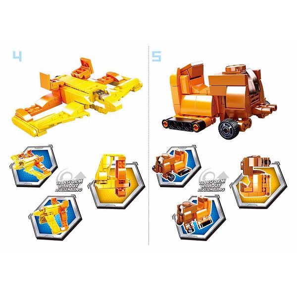 Set de construcție ”Cifre-transformer”, 6 modele care se asamblează în 1, B0819
