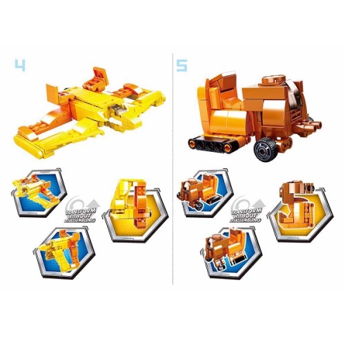 Set de construcție ”Cifre-transformer”, 6 modele care se asamblează în 1, B0819