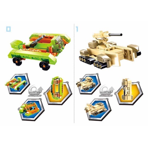Set de construcție ”Cifre-transformer”, 6 modele care se asamblează în 1, B0819