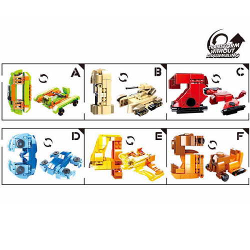 Set de construcție ”Cifre-transformer”, 6 modele care se asamblează în 1, B0819