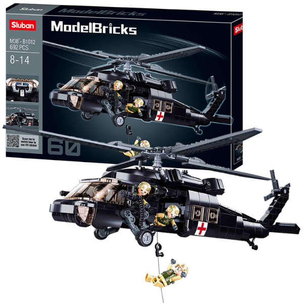 Set de construcție „Elicopter medical al armatei SUA”, 692 elem. B1012