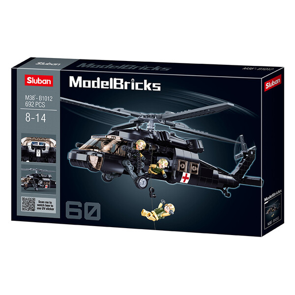 Set de construcție „Elicopter medical al armatei SUA”, 692 elem. B1012