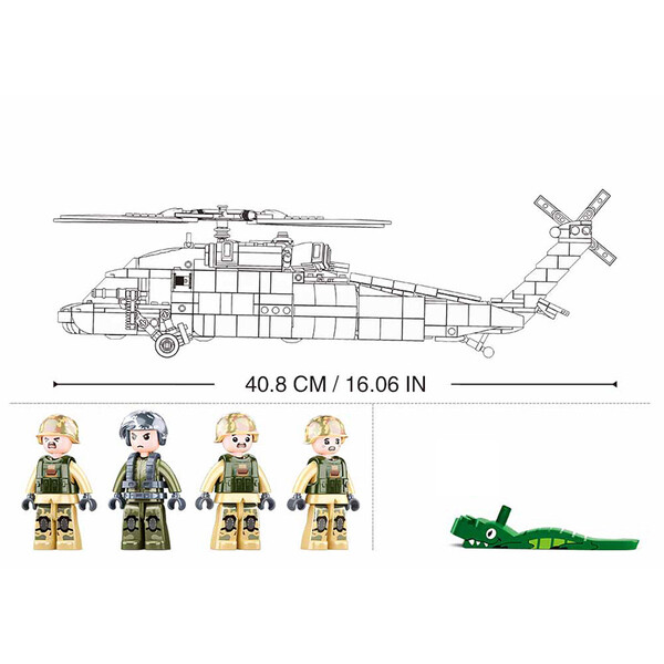 Set de construcție „Elicopter medical al armatei SUA”, 692 elem. B1012