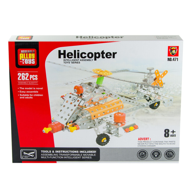 Конструктор метал. "Helicopter" 262 дет. 108624