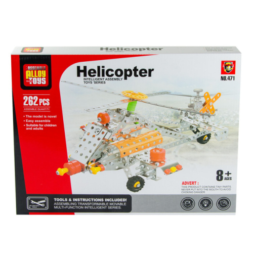 Конструктор метал. "Helicopter" 262 дет. 108624