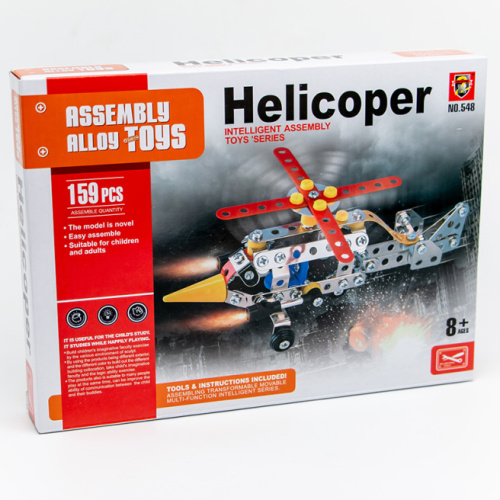 Конструктор метал. "Helicopter" 159 дет. 173002