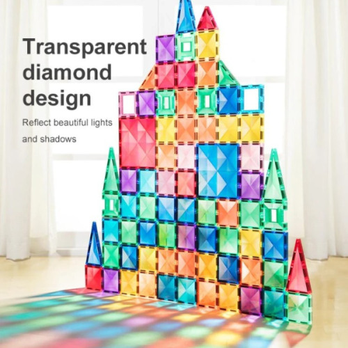 Set multicolor de construcție magnetic, 100 buc 22024